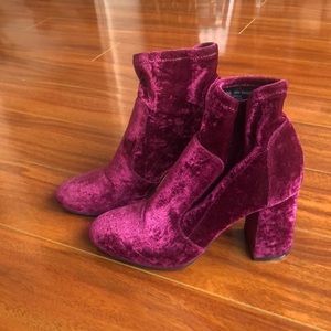 Abound red velvet booties 7 - 7 1/2